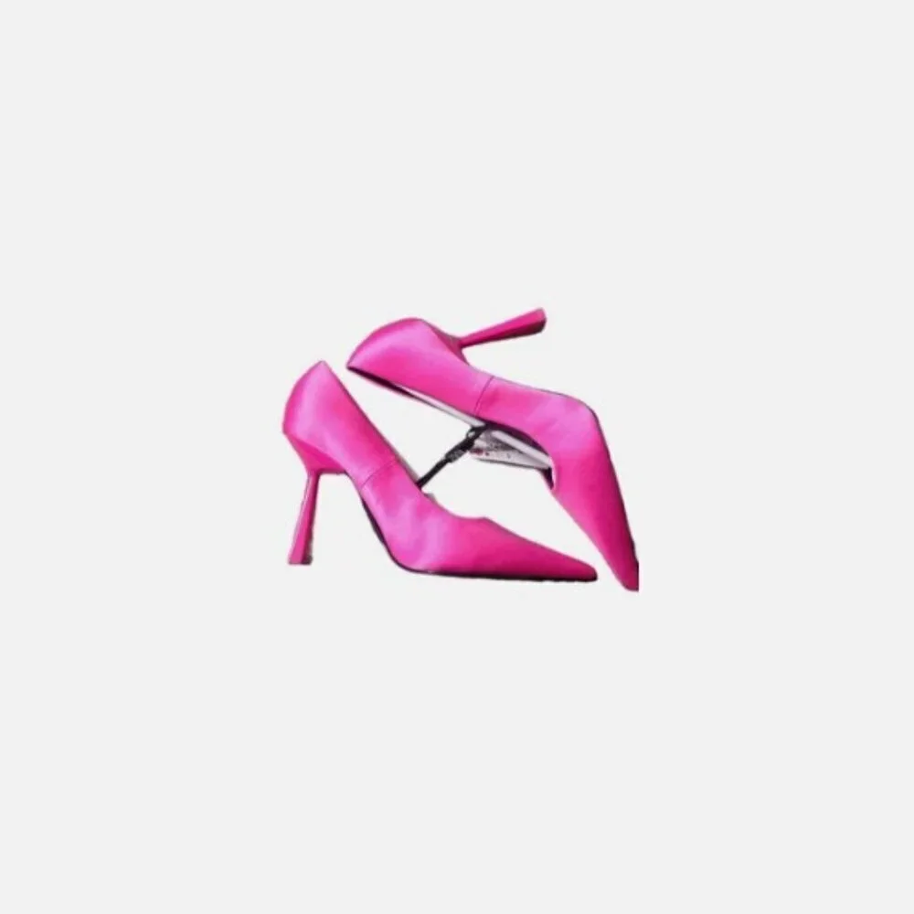Zara Satin pink heels k650 SIZE USA10/EU 41 3200/010/050